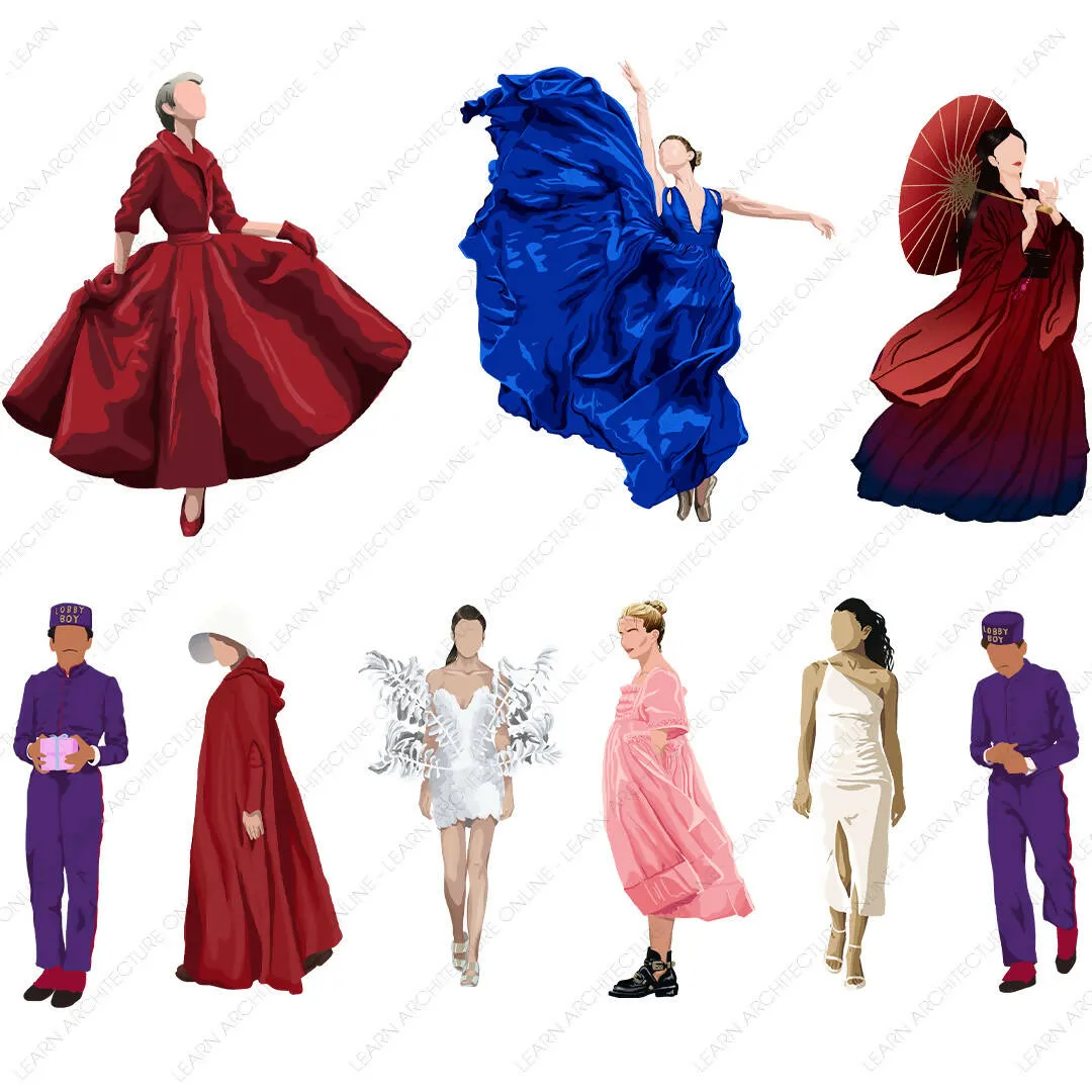 9 Illustrated Human Cutouts