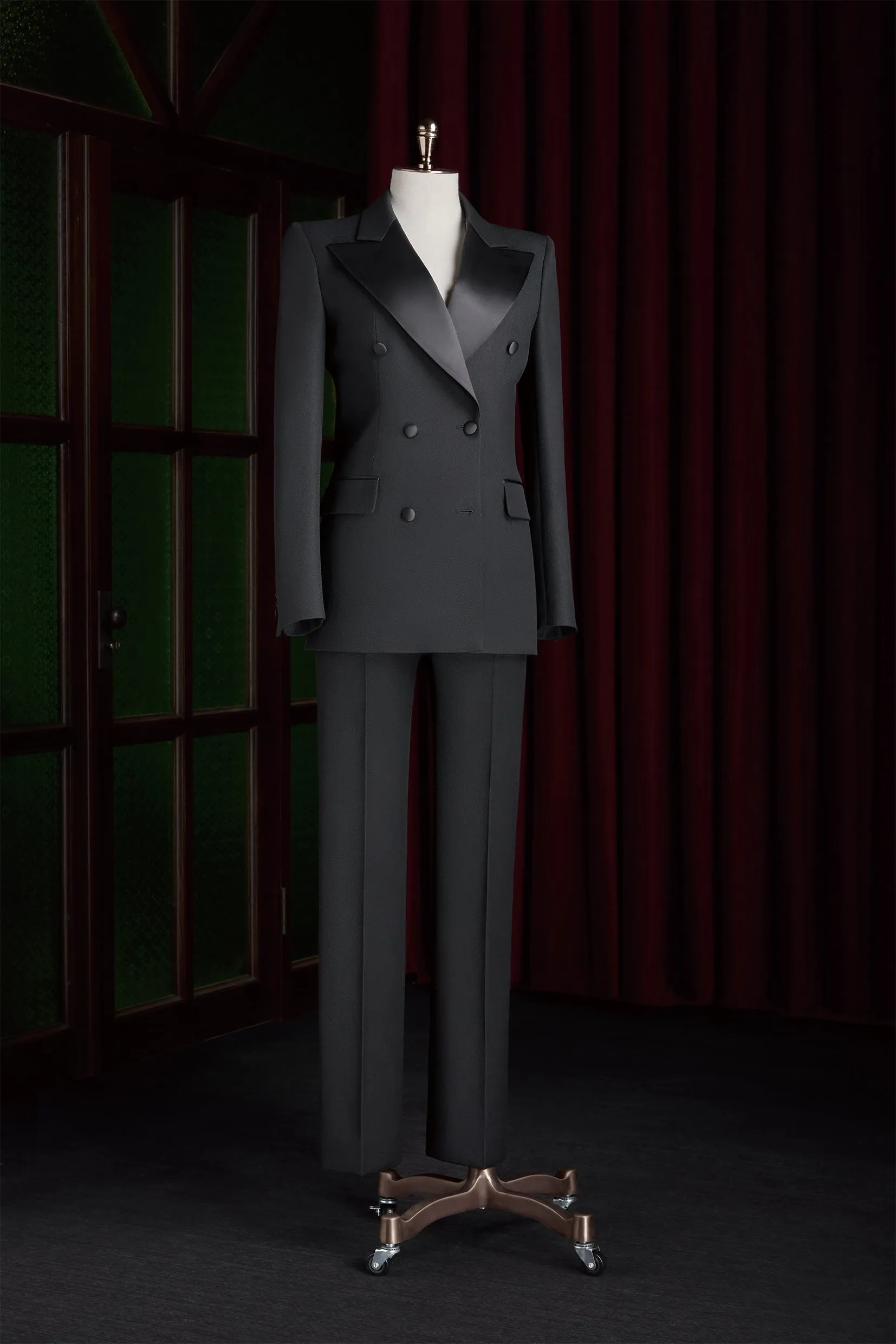 Black Double-Breasted Suit