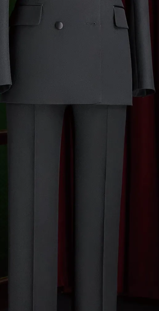 Black Double-Breasted Suit