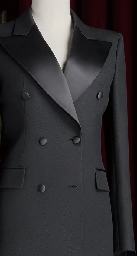 Black Double-Breasted Suit