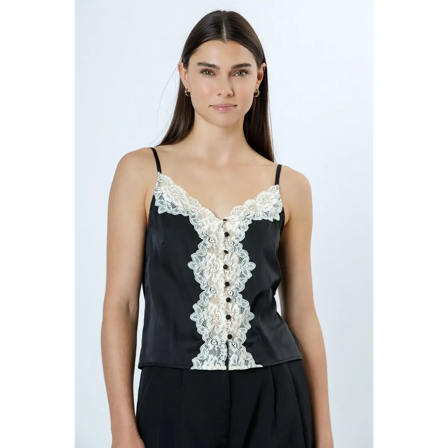 Black Ivory Lace Cami