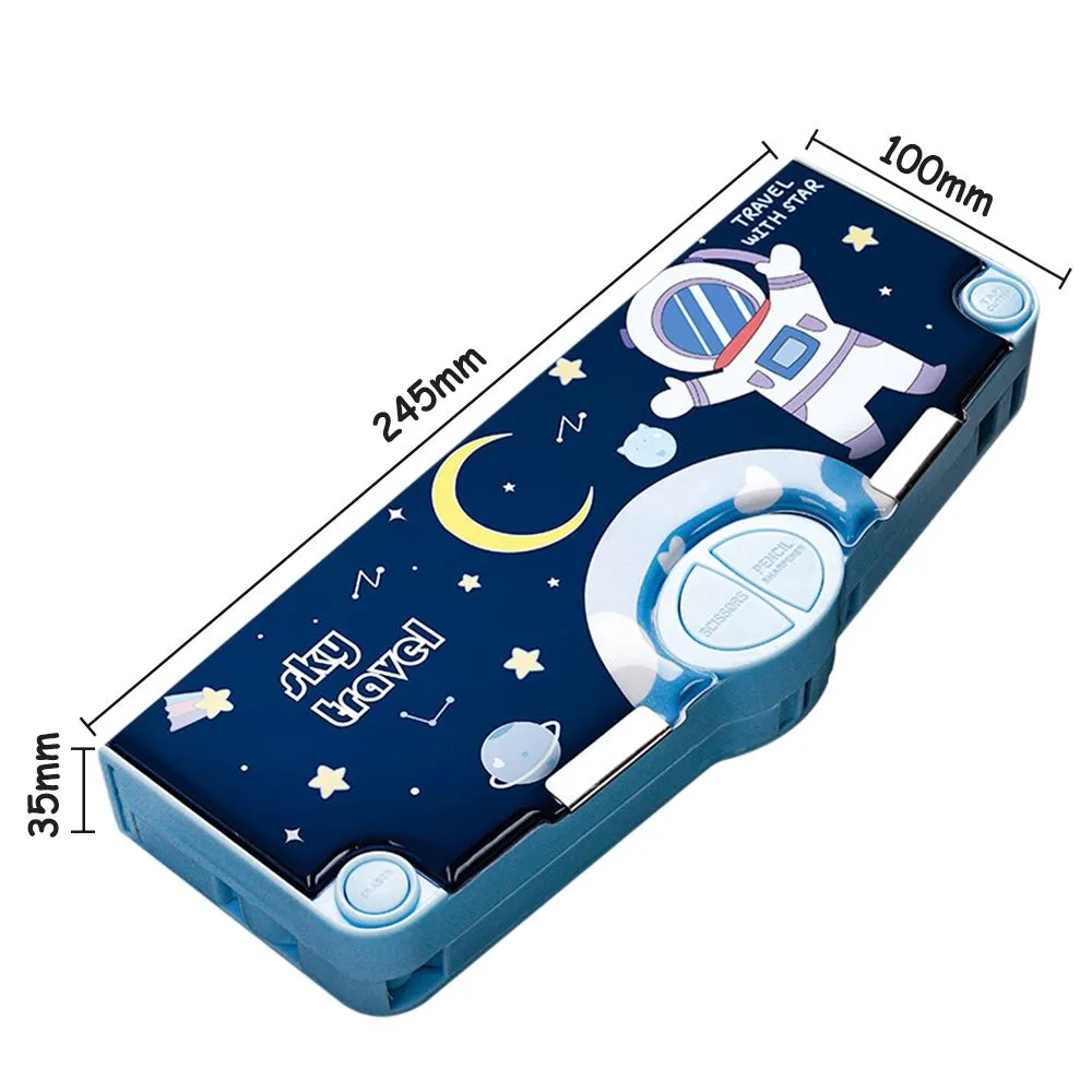 Cute Cartoon Pencil Case with Mechanical Combination Lock for Students