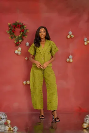 HAWI ASO-OKE PANT SET - GREEN