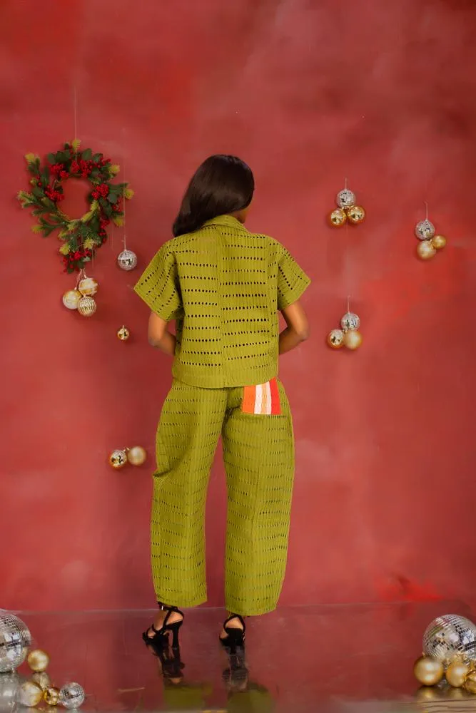 HAWI ASO-OKE PANT SET - GREEN