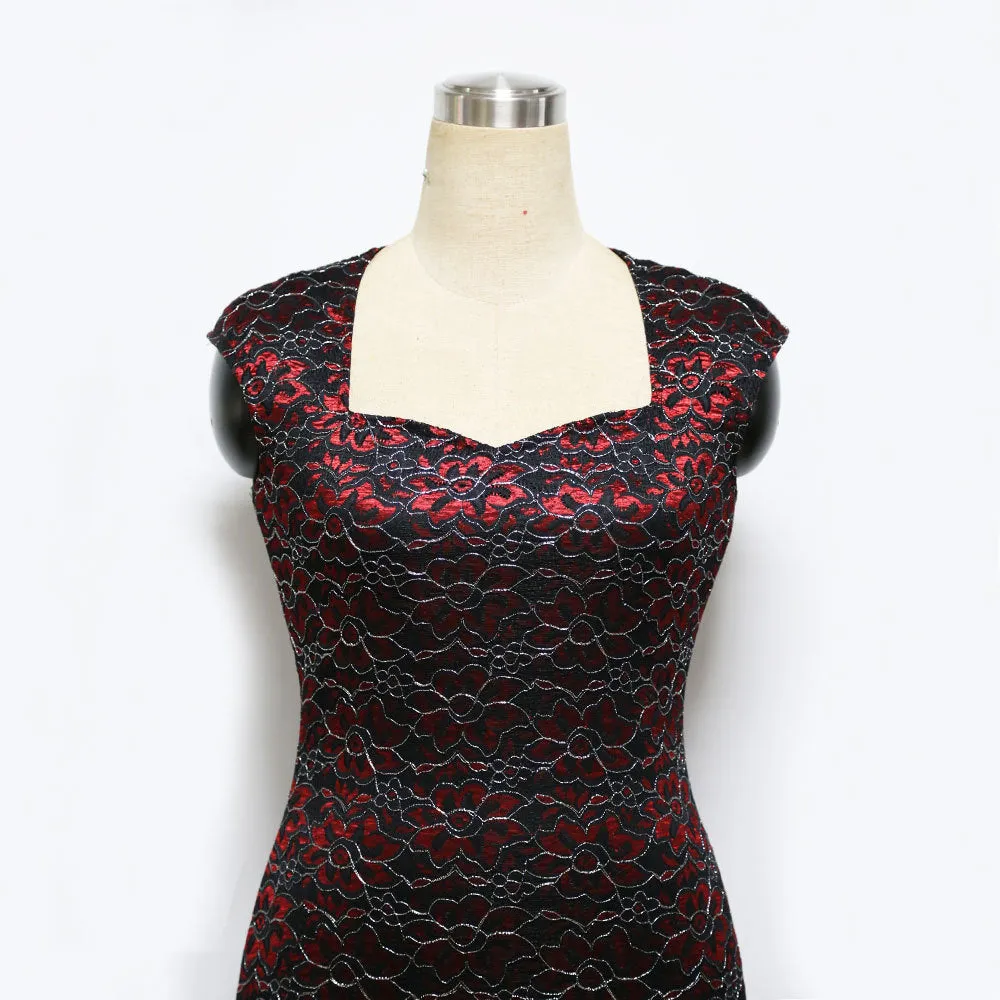 Lace Sleeveless Slim Bodycon Dress