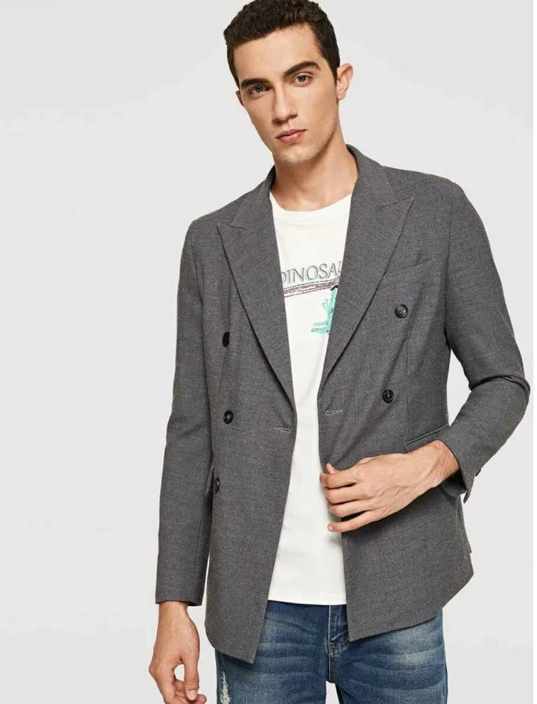 Men Double Breasted Blazer