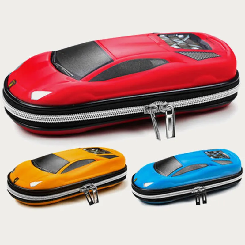 Pencial Case For Boys Cute Cartoon Car Shape School Case