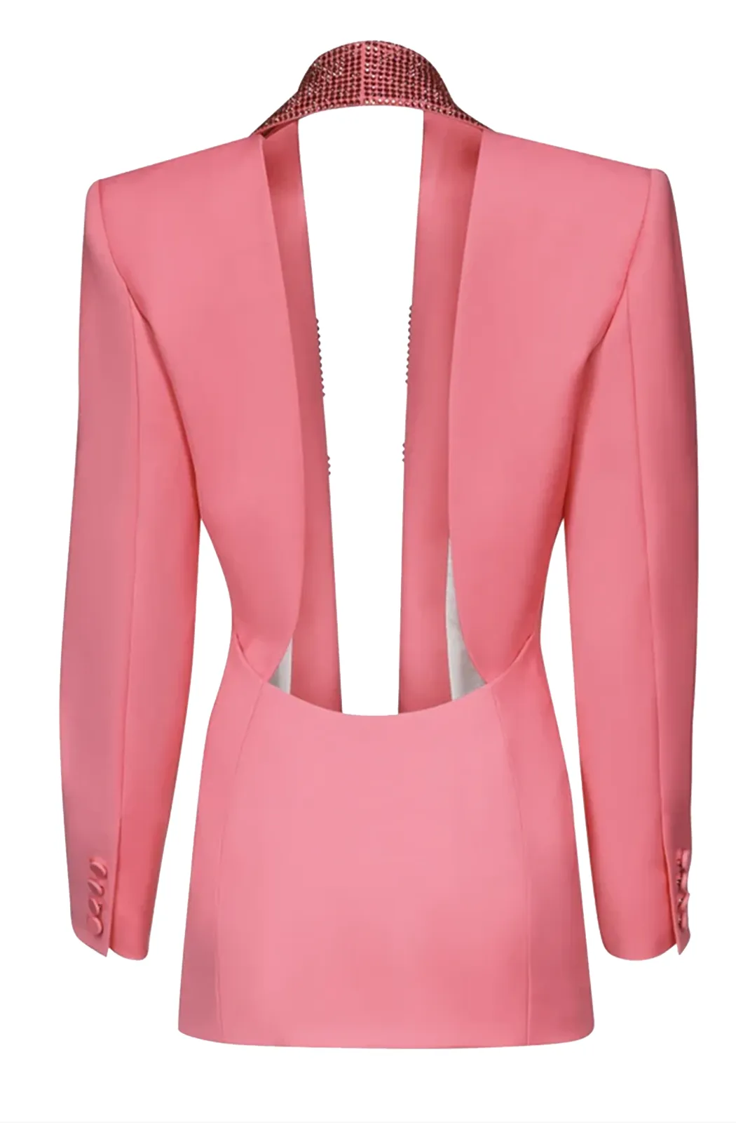 Pink mini blazer dress