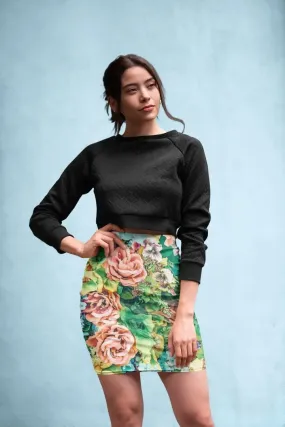 Vintage Garden Poster (1) Pencil Skirt