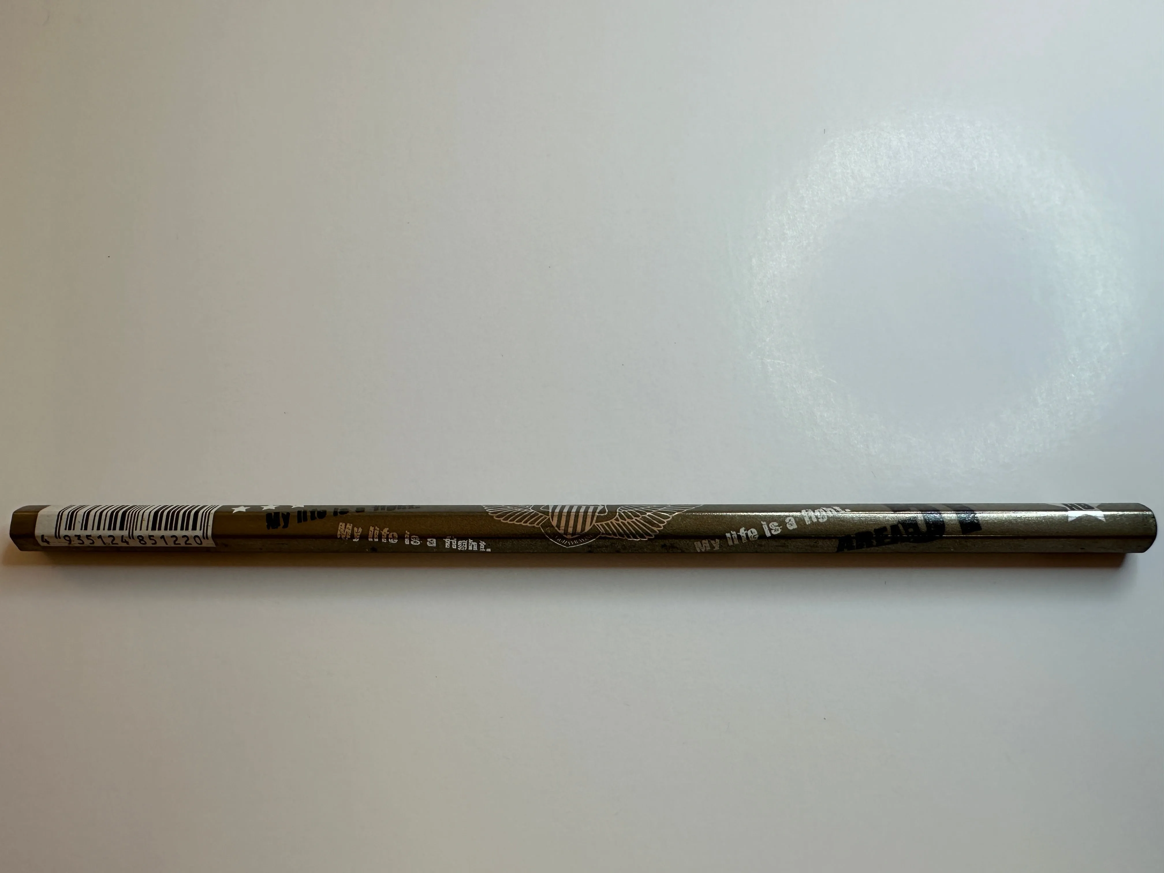 Vintage My Life Is A Fight Rare Pencil